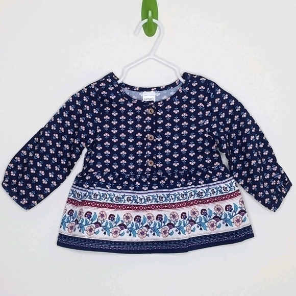 Carter's Flower Shirt 6m - Picture 1 of 4